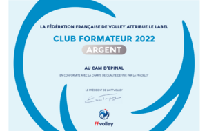 Le CAME labellisé  club formateur 2022  !